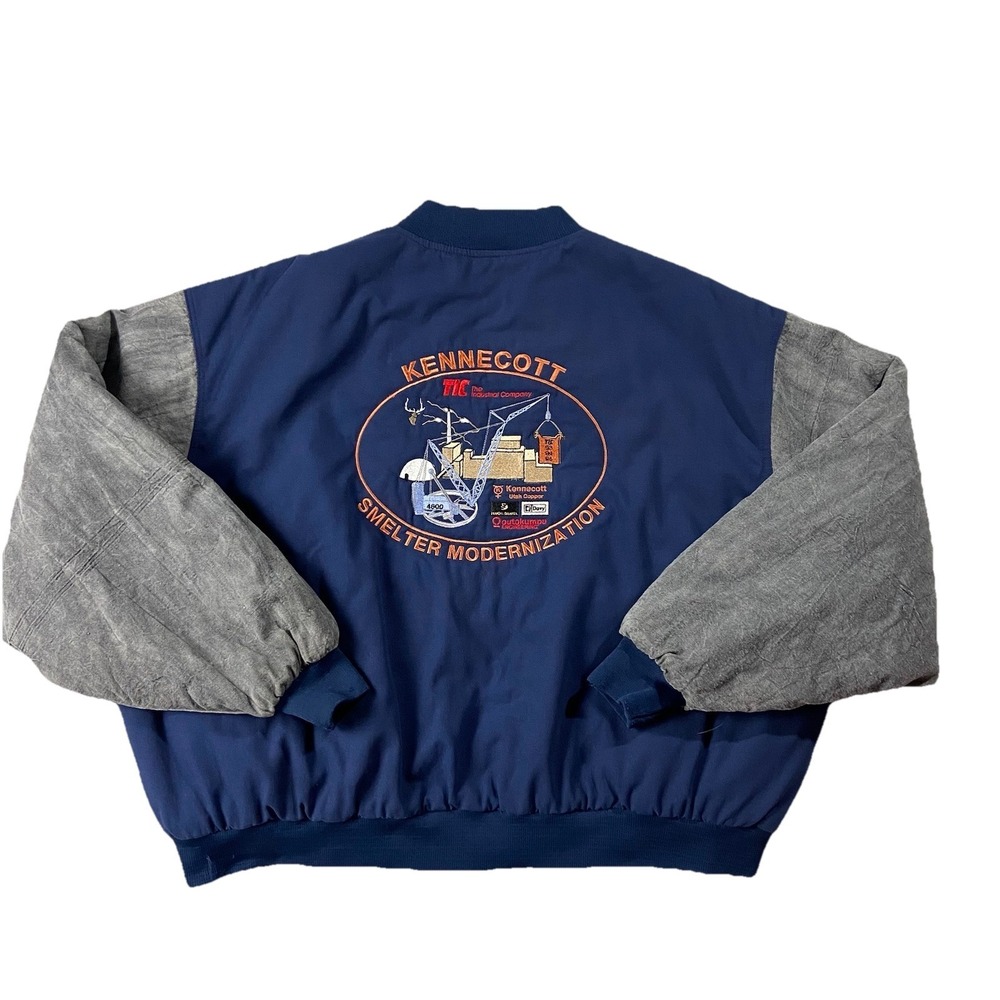 VTG Nemesis Sportswear Bomber Jacket Navy Gray Men's 3XL Union Made Streetwear